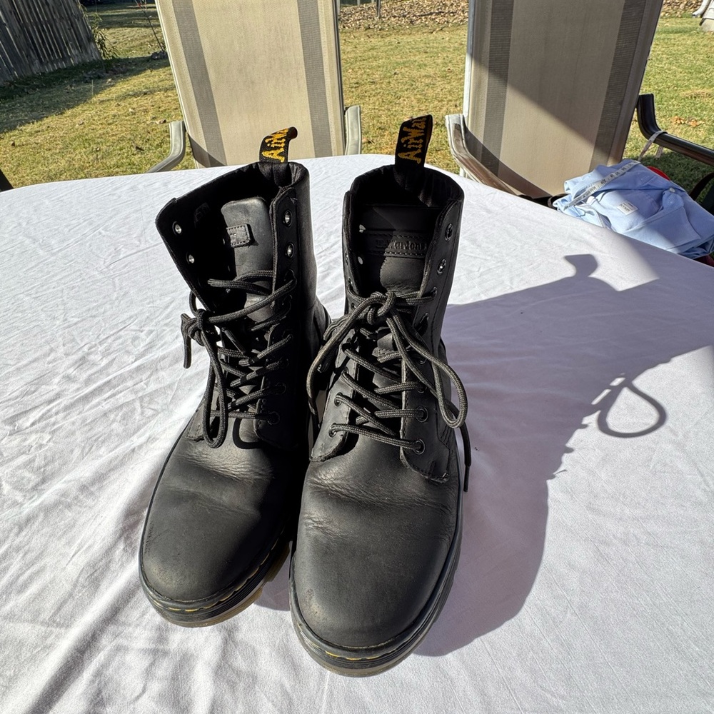 Dr. Martens Black Leather Boots - Picture 8 of 9